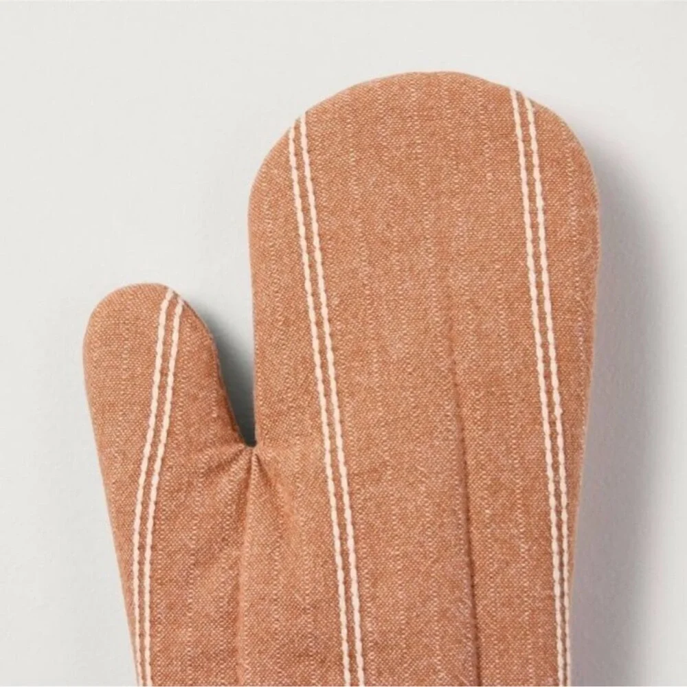 Hearth & Hand Striped Pumpkin Brown Orange Oven Mitt Fall 2024 NEW! Pot Holder